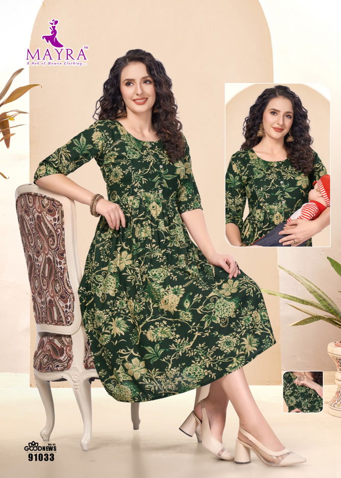 Good News Vol 5 By Mayra Feeding Printed Kurtis Wholesale Price In Surat
